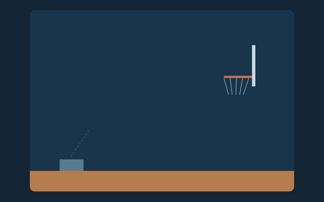 Basketball Shooting playing interface
