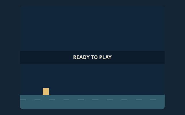 Endless Runner playing interface